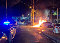 Πυρπόληση ΙΧ στον ΟΤΕ Αγίας Παρασκευής τα ξημερώματα της Κυριακής (video)